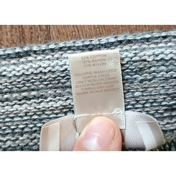 Loft XS Gray Knit Pencil Skirt Elastic Waist Pull On - Picture 3 of 5